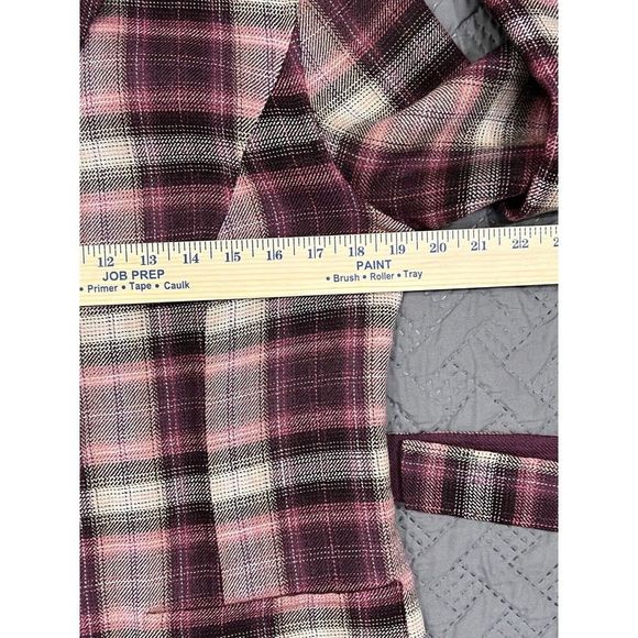 Vintage Randolph Duke The Look Y2K Wool Blend Jacket Blazer Plaid Pink Tan Sz 8 - Picture 7 of 13